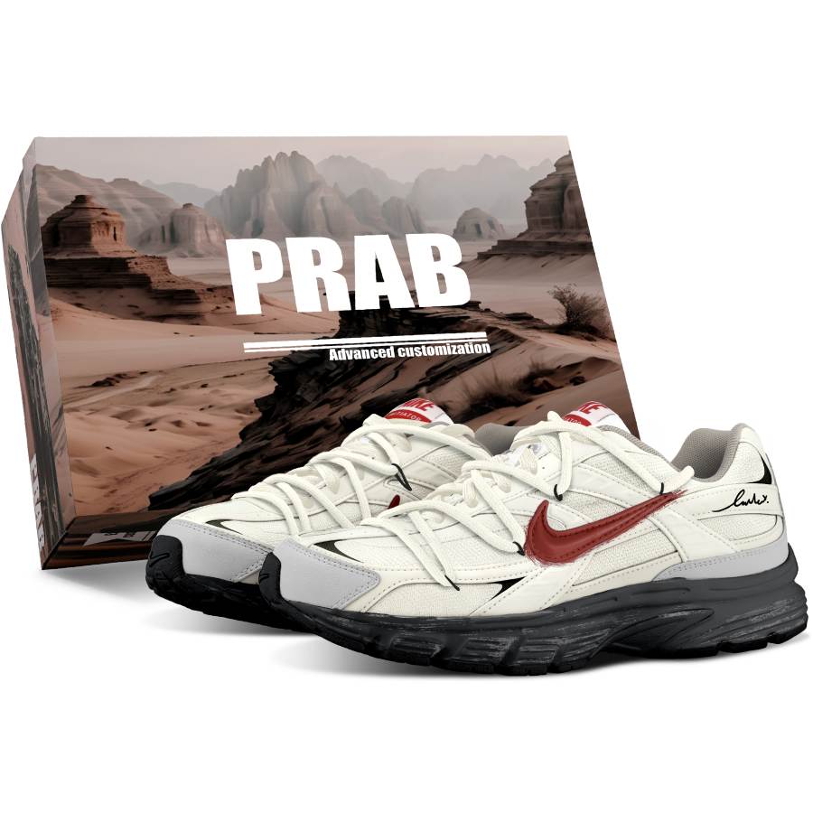 Nike Nike Initiator Running Shoes Unisex Low Top Beige/Black/Red