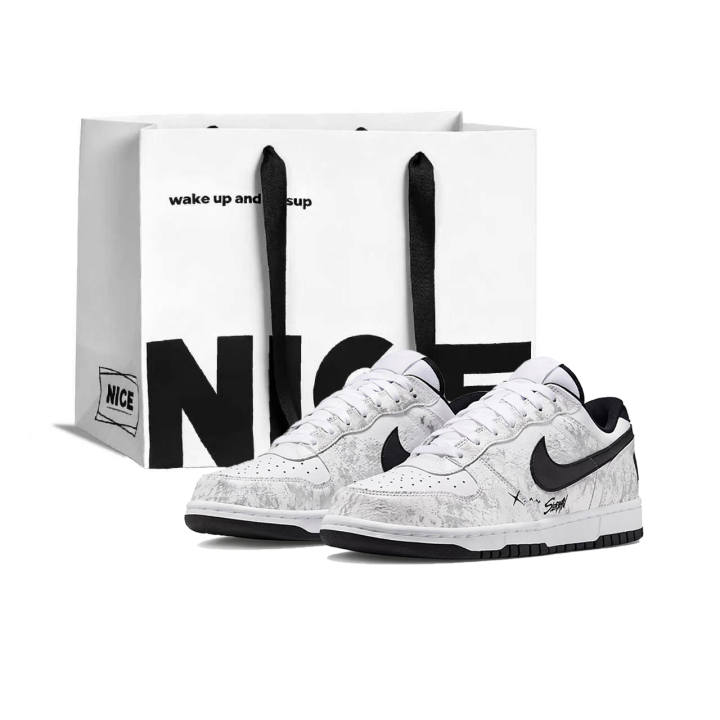 Nike Nike Big Skateboard Shoes Men's Low Top White/Gray