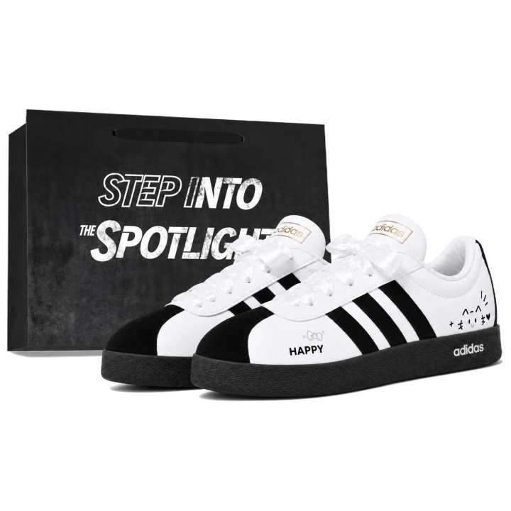 Adidas Adidas VL COURT 2.0 Skateboard Shoes Unisex Low Top Black