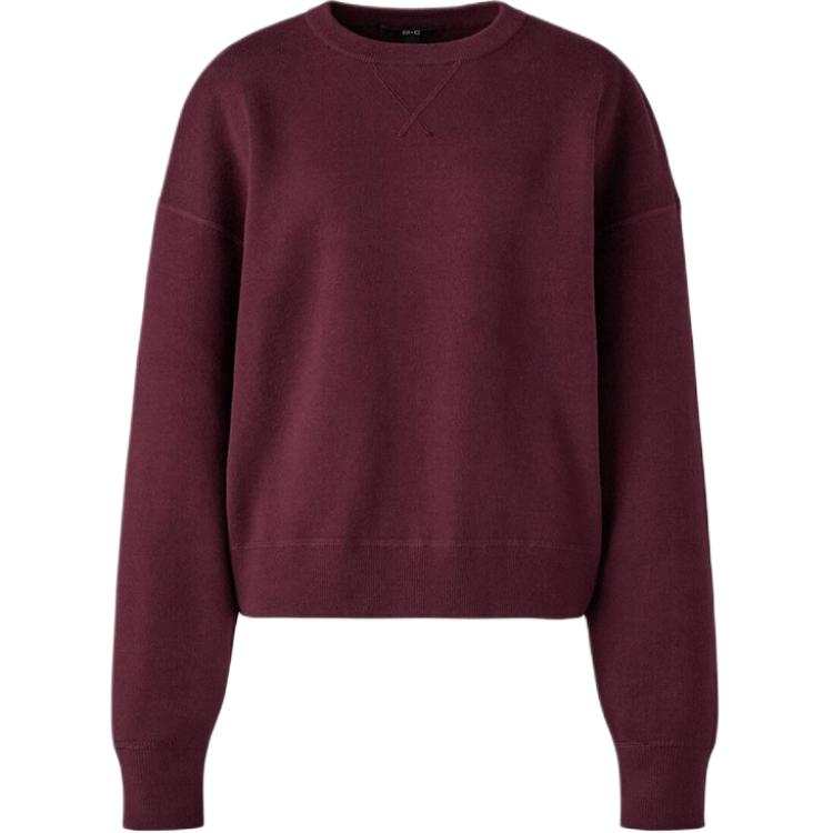 UNIQLO C Collection Knitwear Unisex Burgundy Crew Neck Moderate