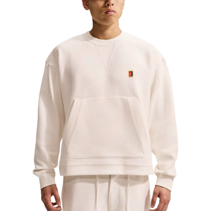 Nike Nike Sweatshirts Men's Sail White/Black Crew Neck Moderate Straight Fit