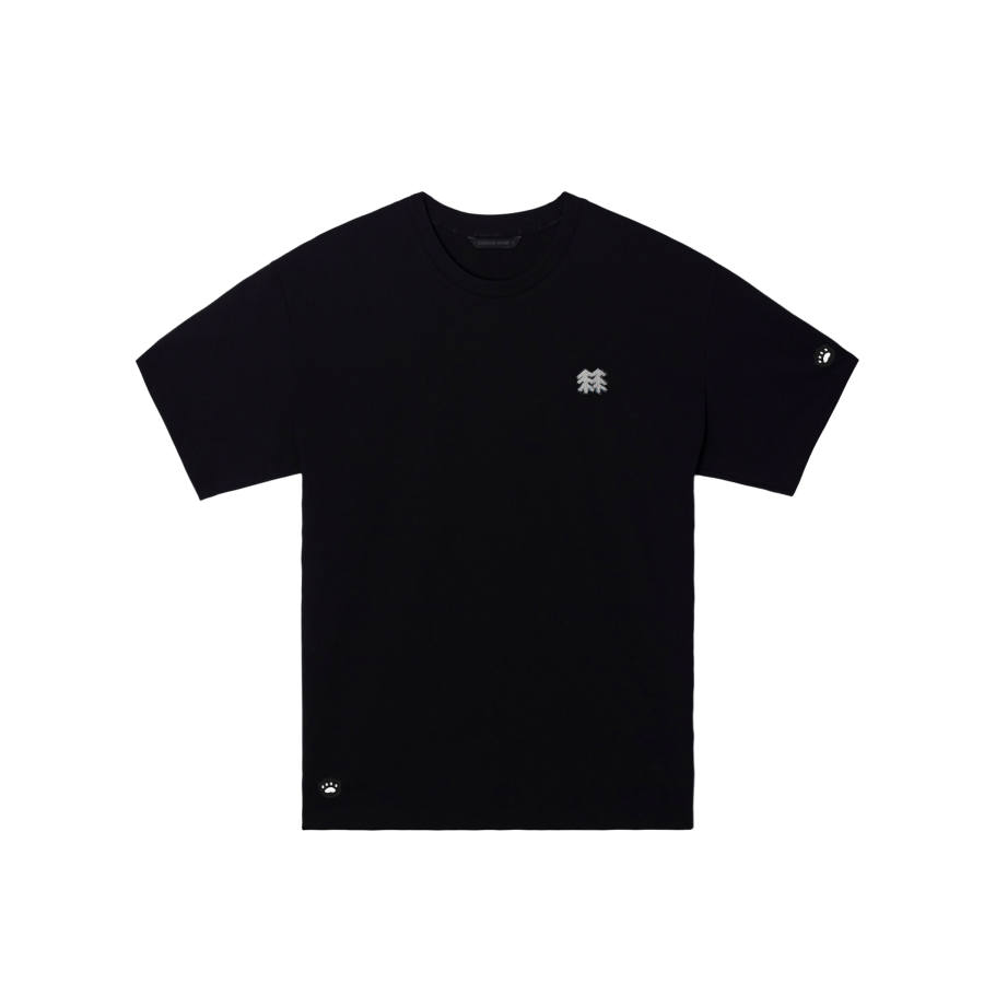 KOLON SPORT T Shirts Unisex Black/Black Crew Neck