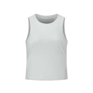 SALOMON Running Tank Tops Women's Glacier Gray Crew Neck