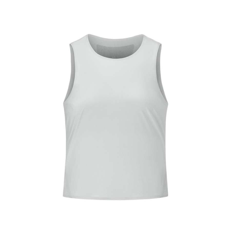 SALOMON Running Tank Tops Women's Glacier Gray Crew Neck
