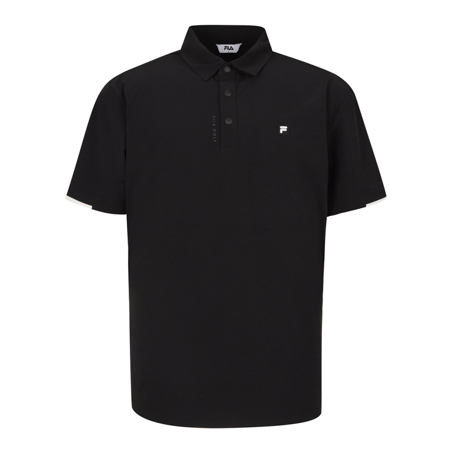 FILA Golf Polo Shirts Men's Black Moderate