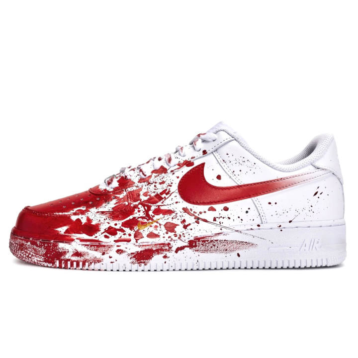 Nike Nike Air Force 1 Mini Hook American Graffiti Low top Skateboard Shoes Unisex Red White