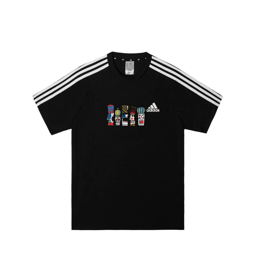 Adidas Adidas Football T Shirts Men's Black Crew Neck Moderate