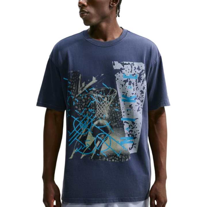 Nike Nike T Shirts Men's Dark Navy Blue Crew Neck
