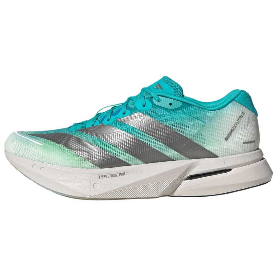 Adidas Adidas Adizero Boston 13 Running Shoes Men's Clear Water Green/Bright Metal Iron Gray/Light Gray