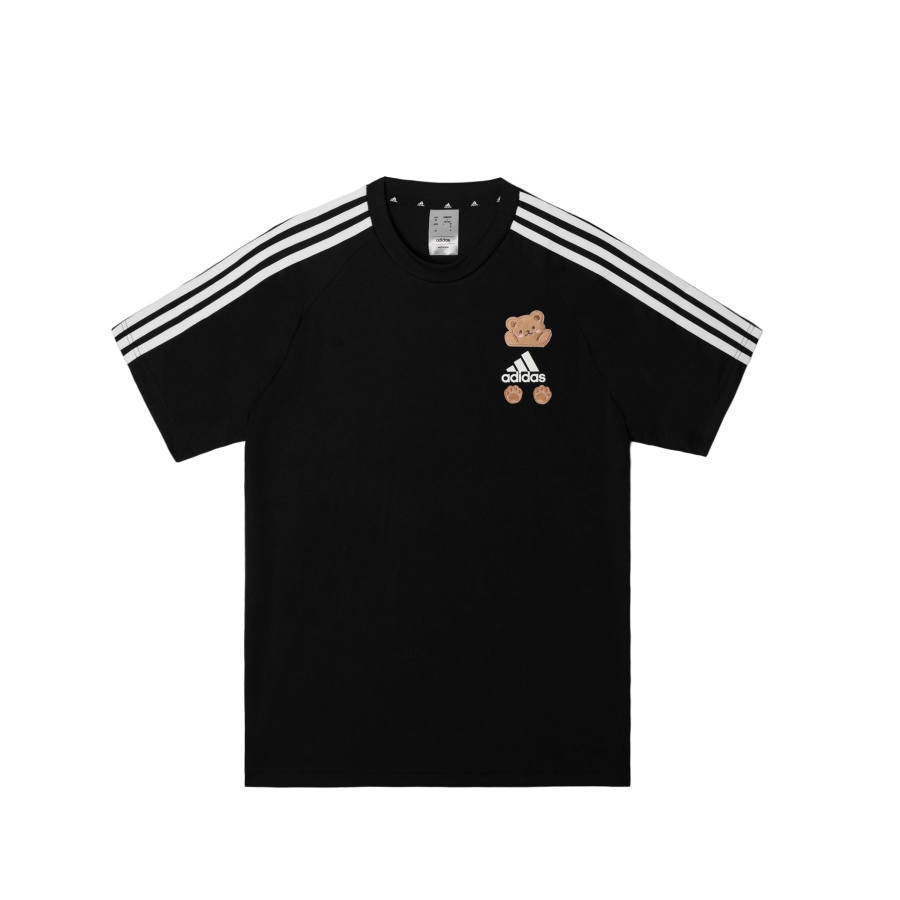 Adidas Adidas Football T Shirts Men's Black Crew Neck Moderate