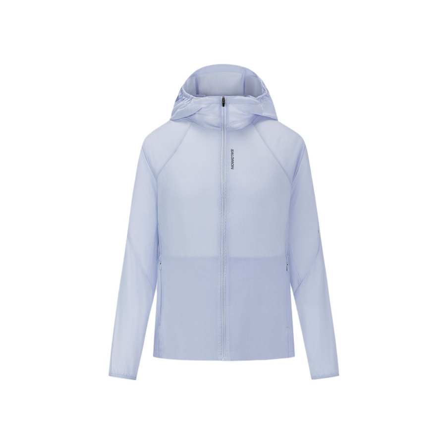 SALOMON Running Jackets Women's Xenon Gas Blue Hooded Non Detachable Moderate
