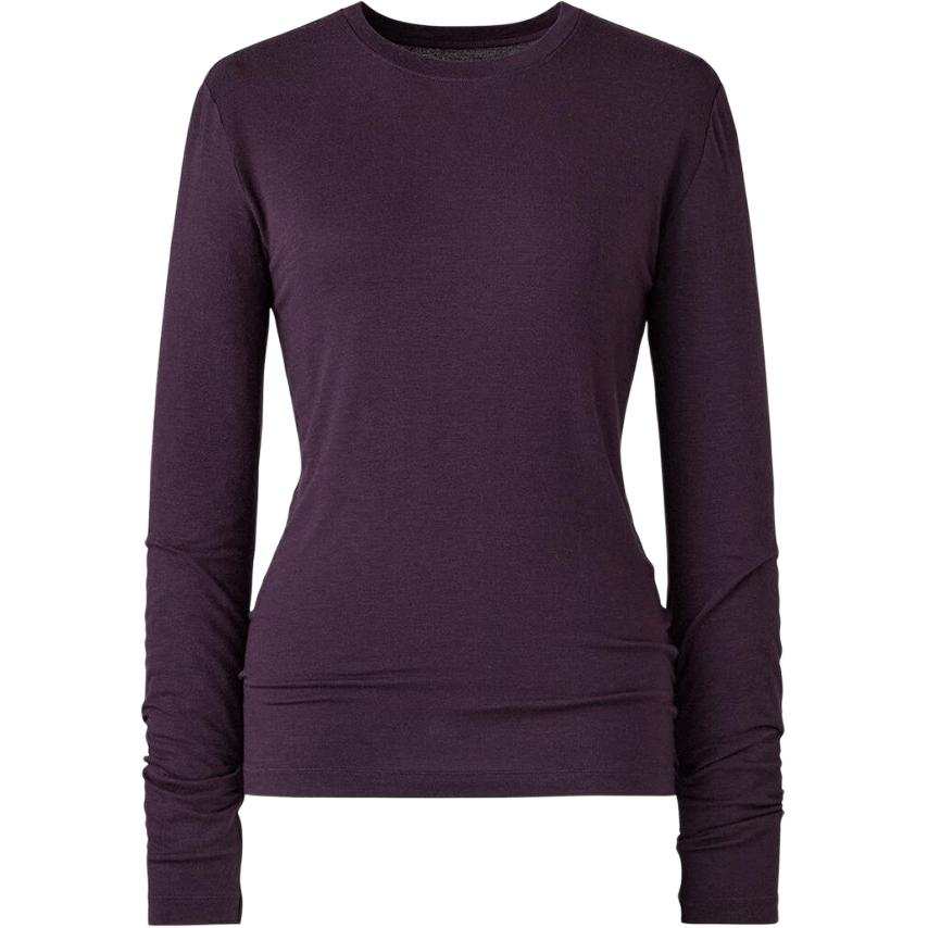UNIQLO C Collection T Shirts Women's Dark Reddish Purple Crew Neck