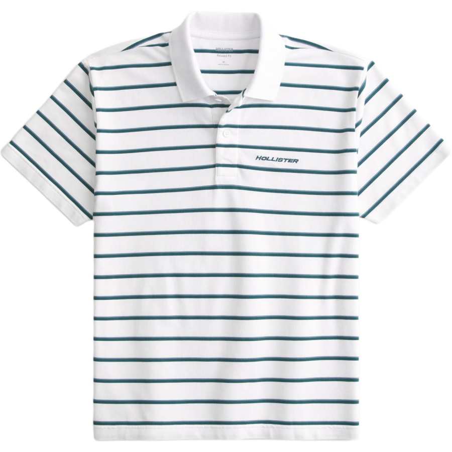 Hollister/ Polo Shirts Men's White Stripes Moderate