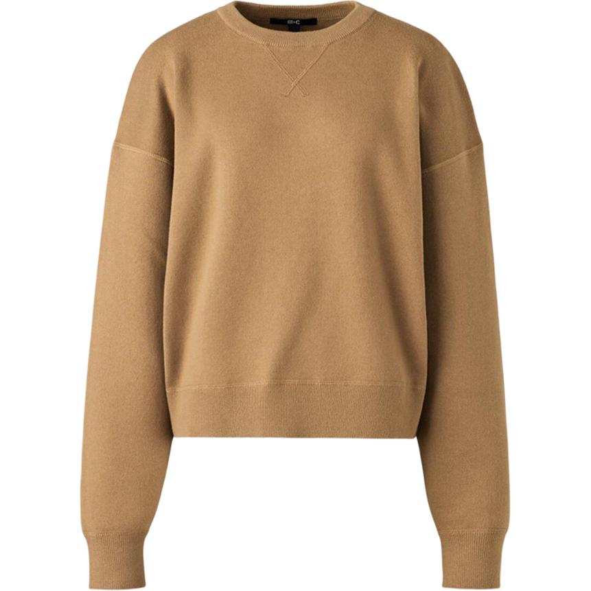 UNIQLO C Collection Knitwear Unisex Camel Crew Neck Moderate