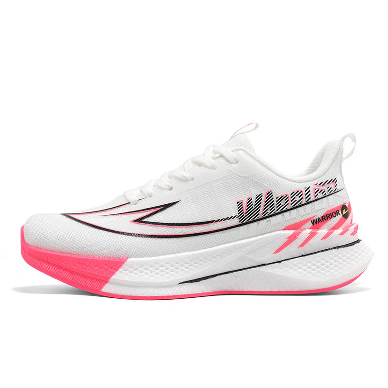 WARRIOR WARRIOR Running Shoes Unisex Low Top White Black Rose Red