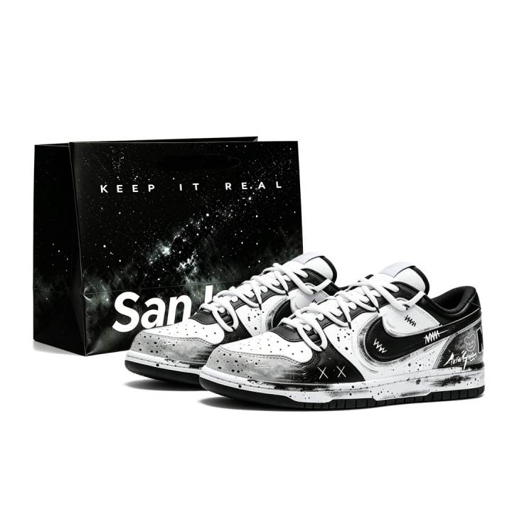 Nike Nike Big Low Lux Skateboard Shoes Unisex Low Top Black White