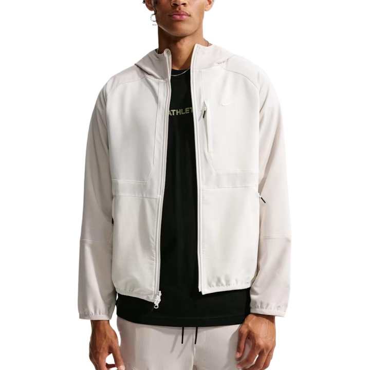 Nike Nike Unlimited Jackets Men's Light Orewood Brown/Sail White/Sail White Hooded Non Detachable Moderate