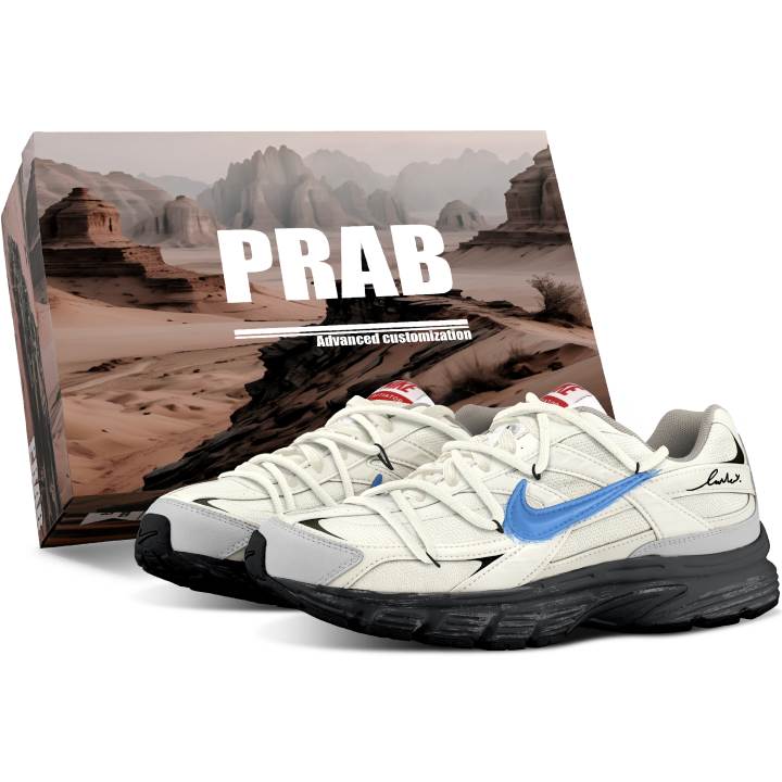 Nike Nike Initiator Running Shoes Unisex Low Top Beige/Black/Blue