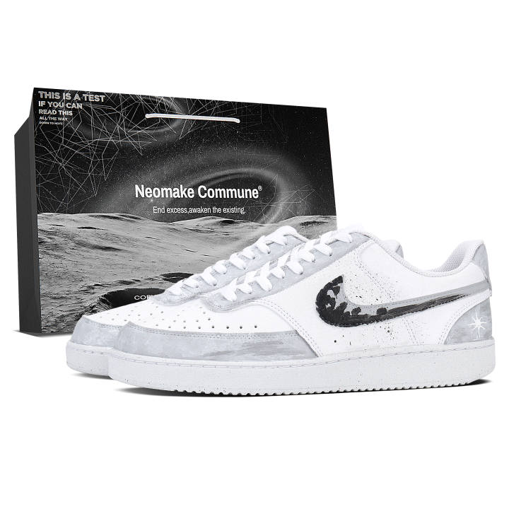 Nike Nike Court Vision Skateboard Shoes Unisex Low Top White Gray