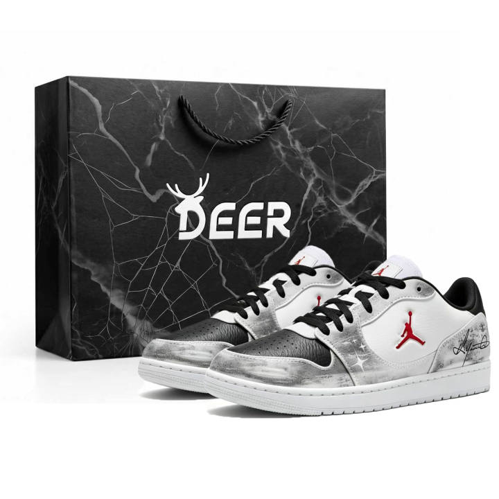 Jordan Jordan COURT CONNECT Skateboard Shoes Men's Low Top Black/White/Gray/Red