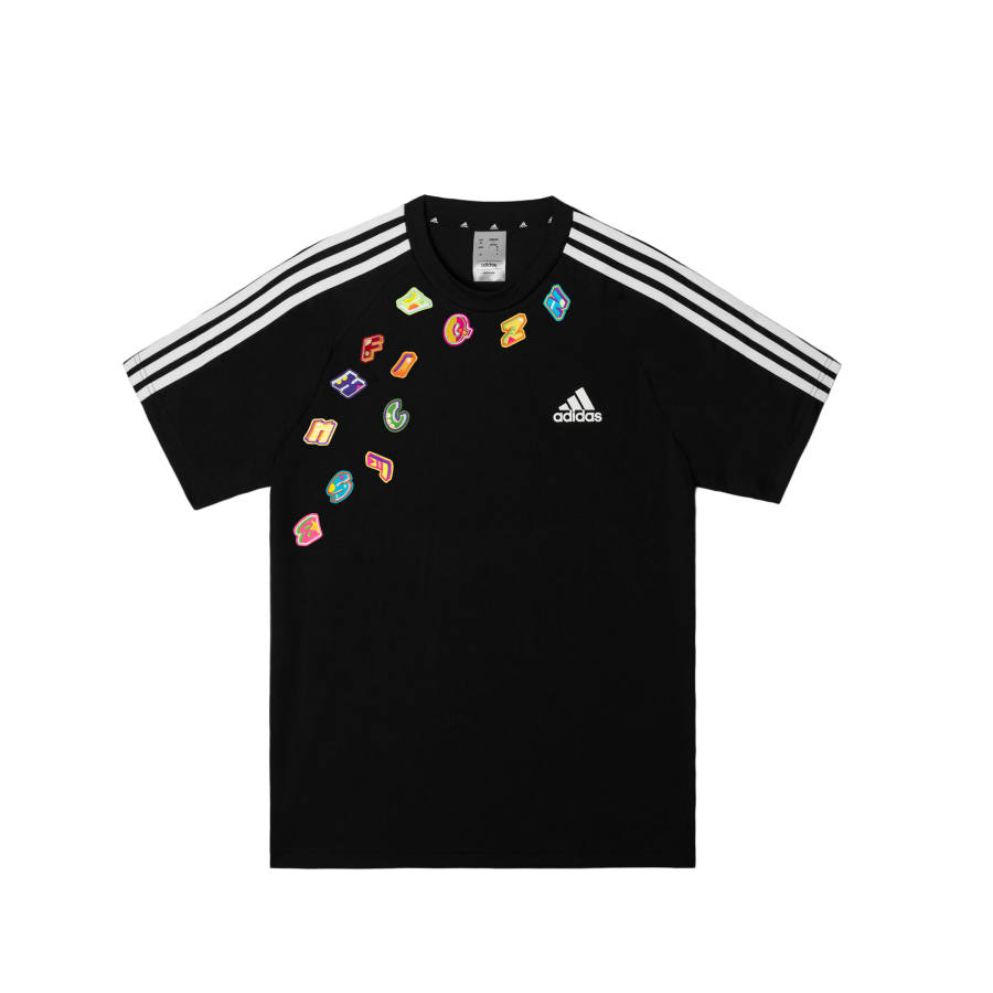 Adidas Adidas Football T Shirts Men's Black Crew Neck Moderate