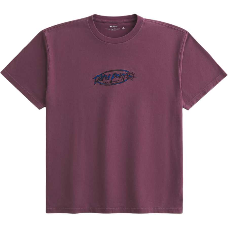 Hollister/ T Shirts Men's Burgundy Red Crew Neck