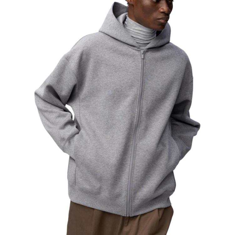 UNIQLO C Collection Sweatshirts Unisex Sky Gray Hooded Non Detachable Moderate