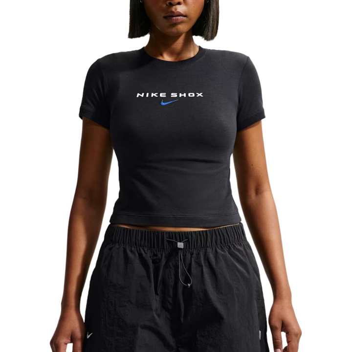 Nike Nike Sportswear T Shirts Women's Black Crew Neck Moderate