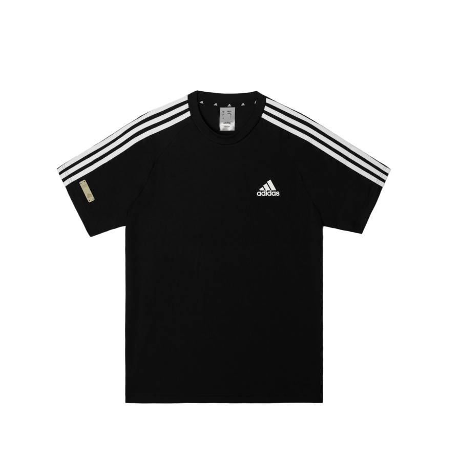 Adidas Adidas Football T Shirts Men's Black Crew Neck Moderate