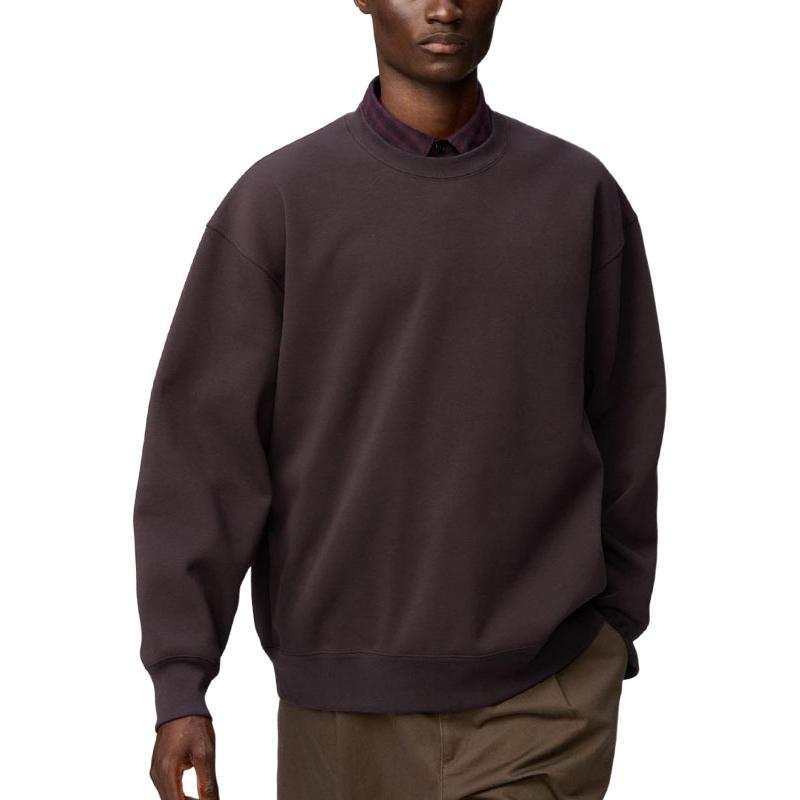 UNIQLO C Collection Sweatshirts Men's Brown Black Crew Neck Moderate