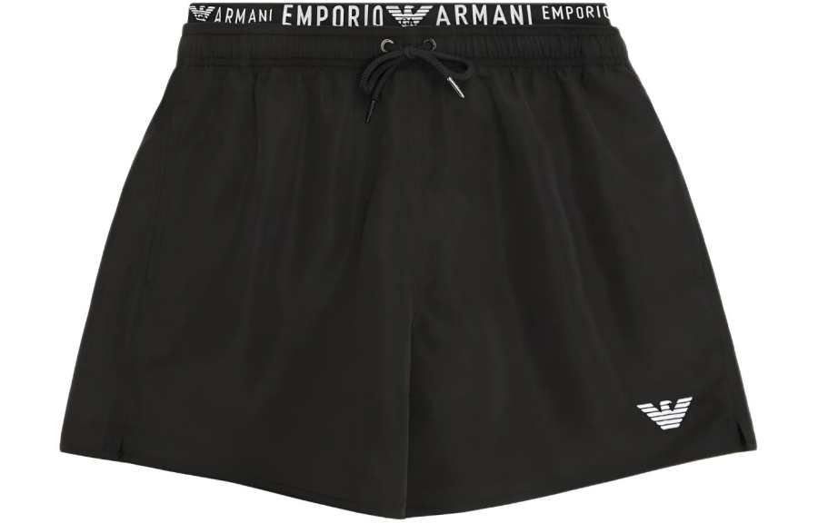 EMPORIO ARMANI SS24 Beach Shorts Men's Black