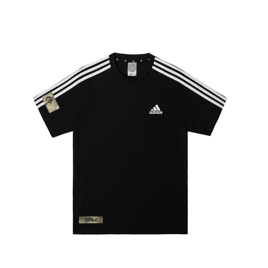 Adidas Adidas Football T Shirts Men's Black Crew Neck Moderate
