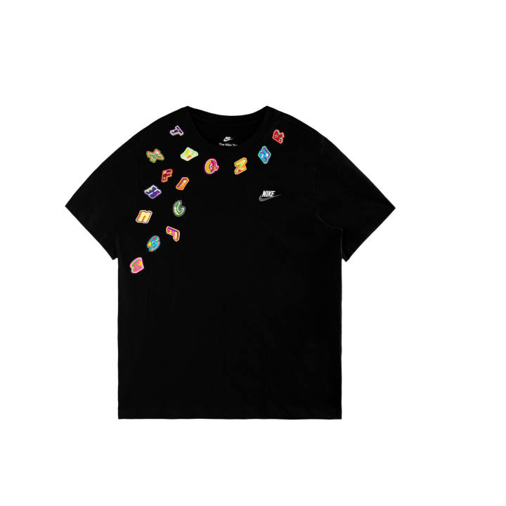 Nike Nike Sportswear T Shirts Men's Black/White/Dark Gray Crew Neck Moderate