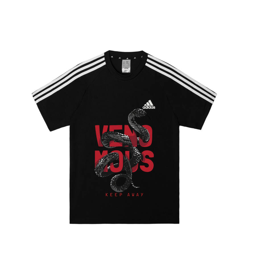 Adidas Adidas Football T Shirts Men's Black Crew Neck Moderate