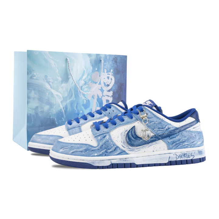 Nike Nike Dunk Skateboard Shoes Men's Low Top White/Blue