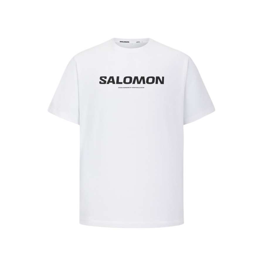 SALOMON T Shirts Unisex Clear White Crew Neck Moderate