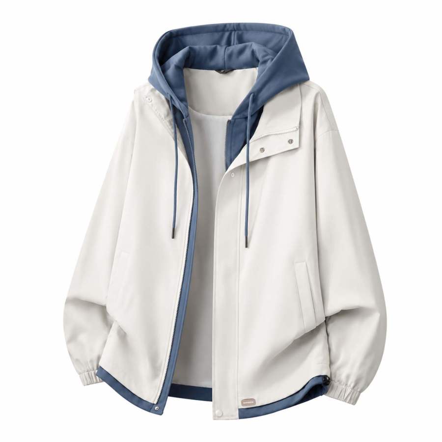WARRIOR Windbreaker Jackets Unisex Hooded Non Detachable Moderate Straight Fit