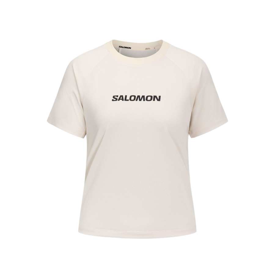 SALOMON T Shirts Women's Antique White Crew Neck Moderate Straight Fit