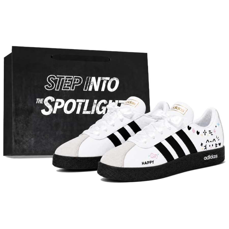 Adidas Adidas VL COURT 2.0 Skateboard Shoes Unisex Low Top Black