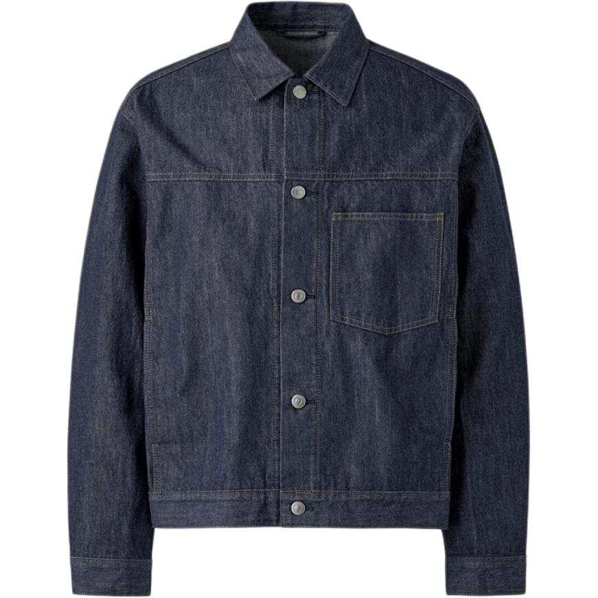 UNIQLO C Collection Denim Jackets Men's Blue Moderate