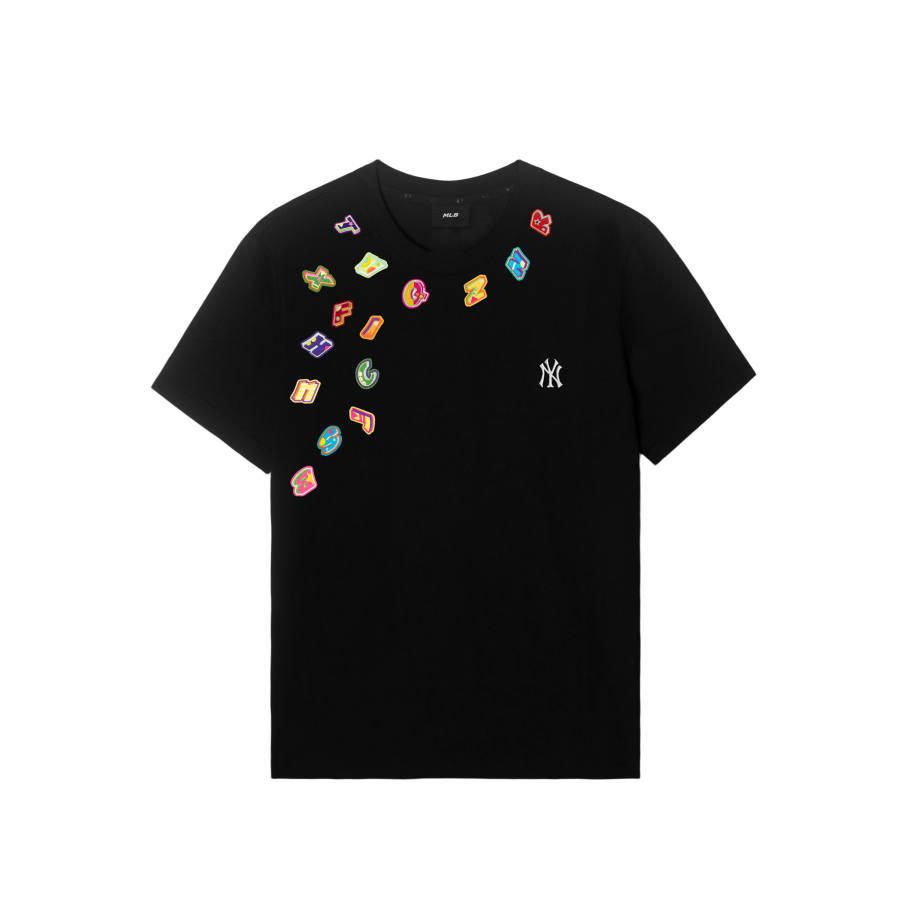 MLB T Shirts Unisex New York Yankees/Black Crew Neck Moderate Straight Fit