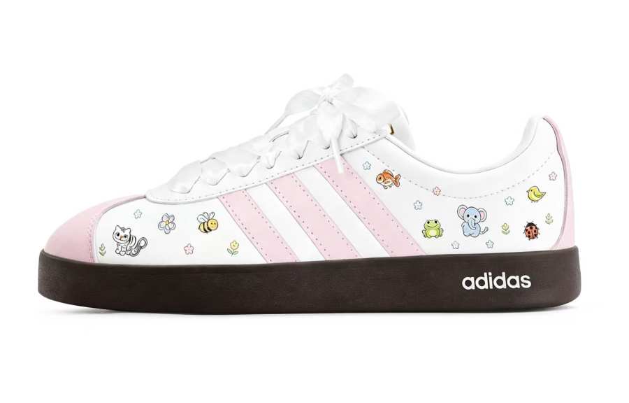 Adidas Adidas Vl Court Classic Skateboard Shoes Women's Low Top Pink