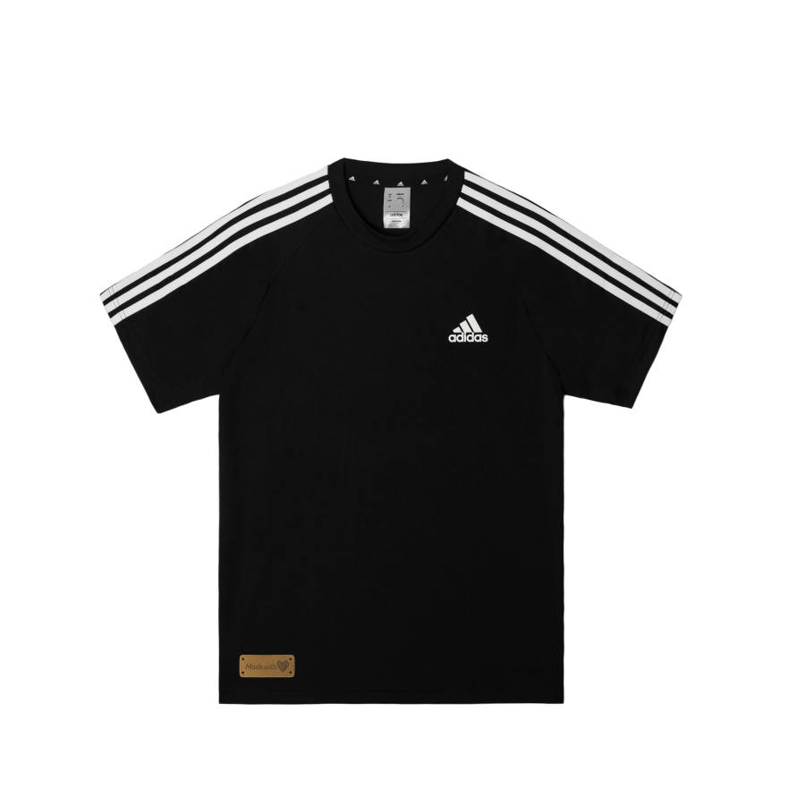 Adidas Adidas Football T Shirts Men's Black Crew Neck Moderate