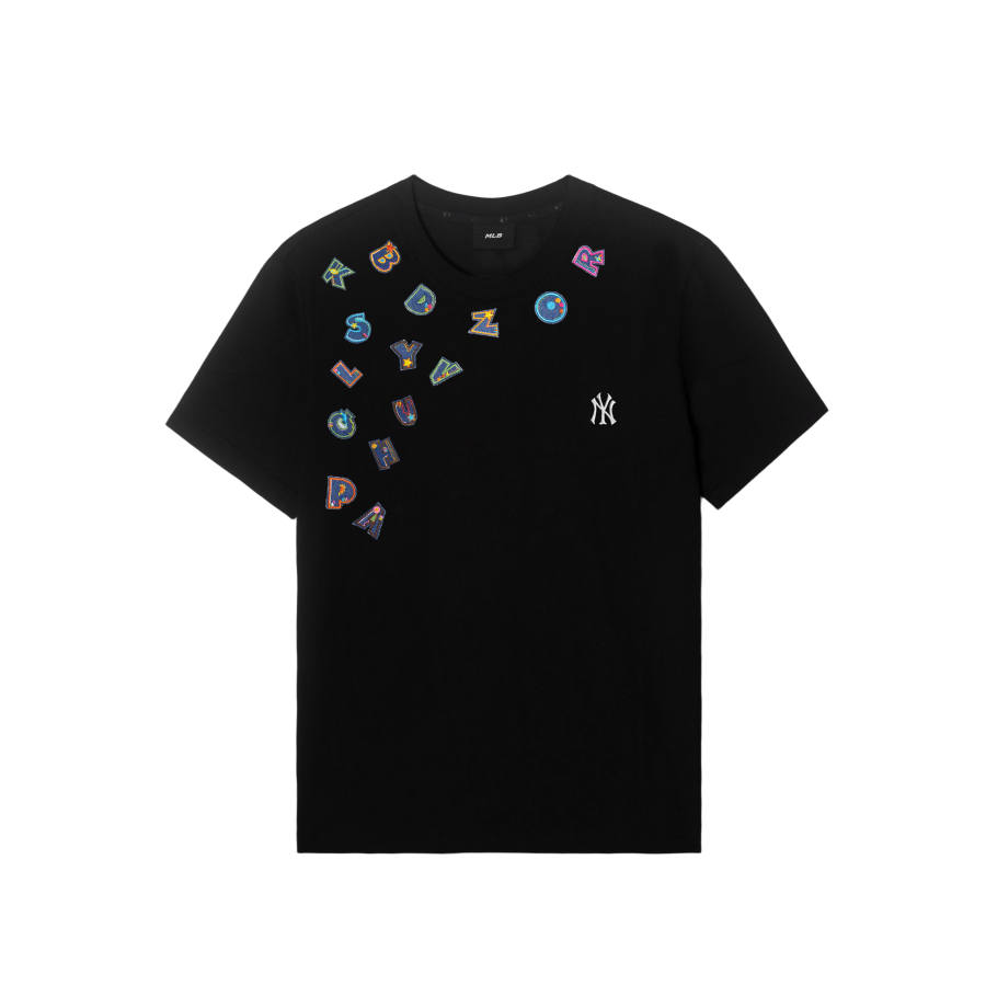 MLB T Shirts Unisex New York Yankees/Black Crew Neck Moderate Straight Fit