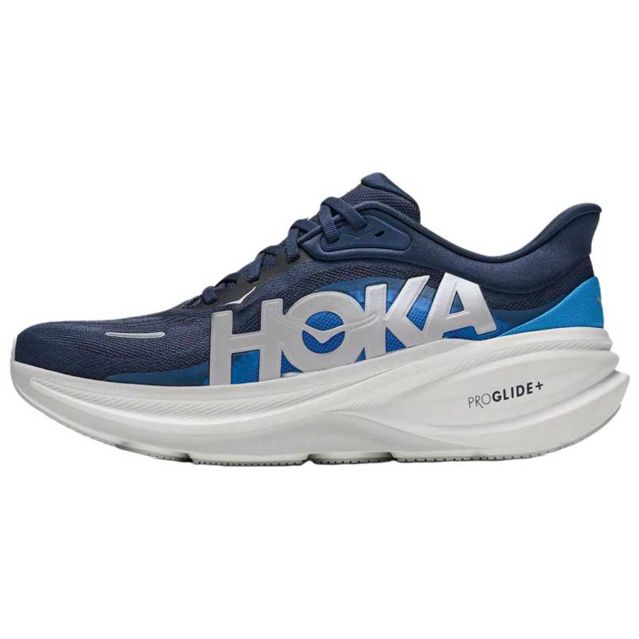 HOKA ONE ONE Clifton Running Shoes Men's Low Top Collegiate Marine Blue/Soft Cobalt Blue