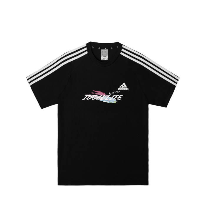 Adidas Adidas Football T Shirts Men's Black Crew Neck Moderate