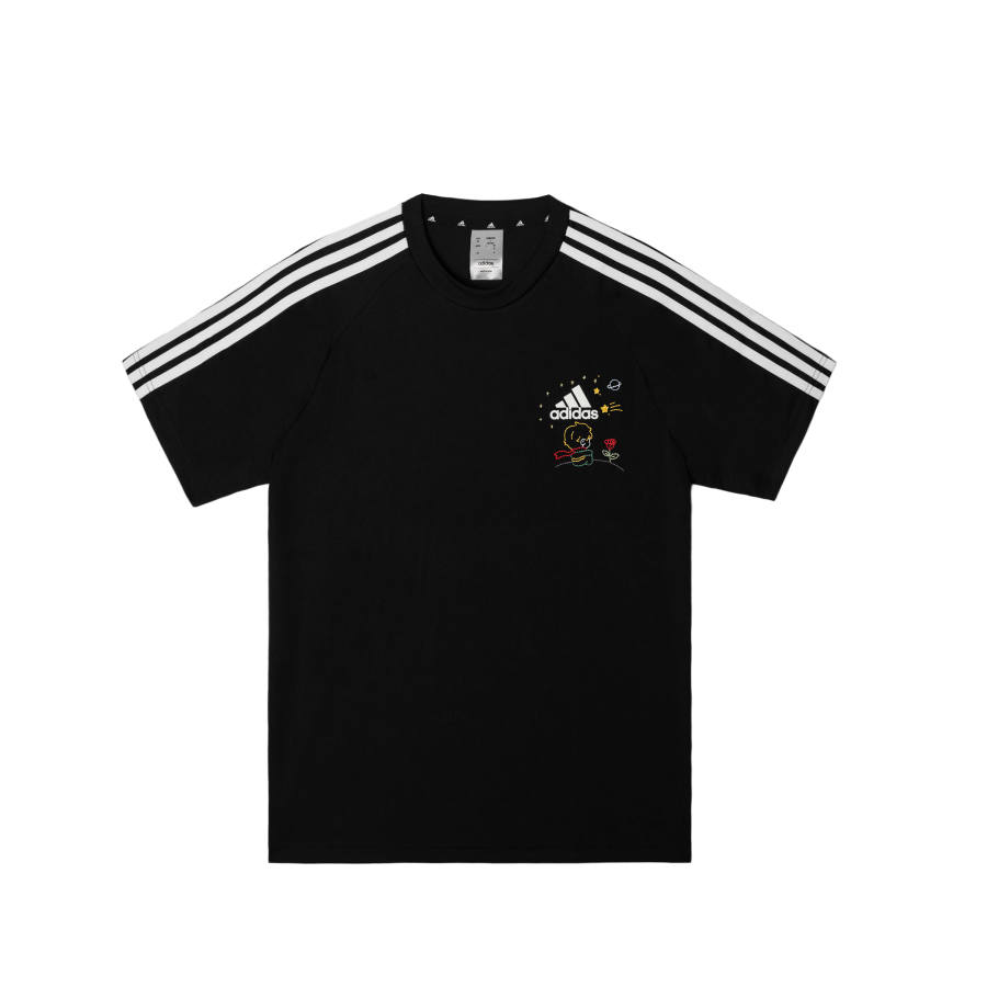 Adidas Adidas Football T Shirts Men's Black Crew Neck Moderate
