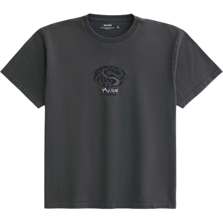 Hollister/ T Shirts Men's Charcoal Gray Crew Neck