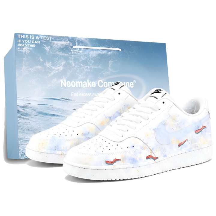 Nike Nike Court Vision 1 Skateboard Shoes Men's Low Top White/Black