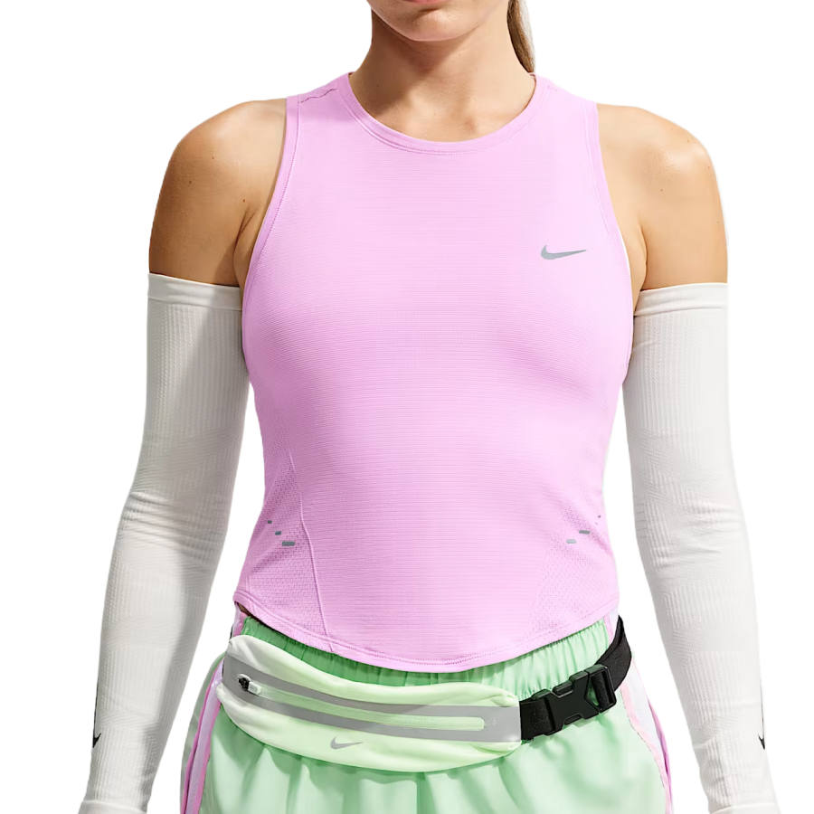Nike Nike Running Tank Tops Women's Pink Rising/Cool Gray Crew Neck Moderate